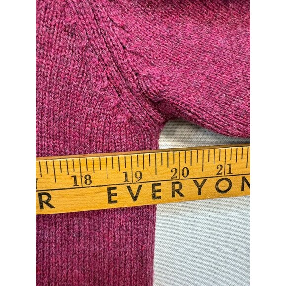 Woolrich Womens Wool 1/4 Zip Sweater Size L Mulberry - Picture 7 of 12